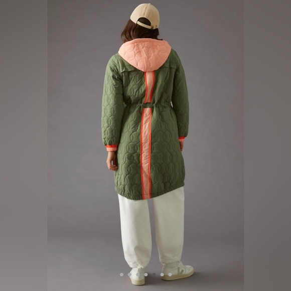 Anthro Daily Practice Green Quilted Coat - Picture 3 of 8